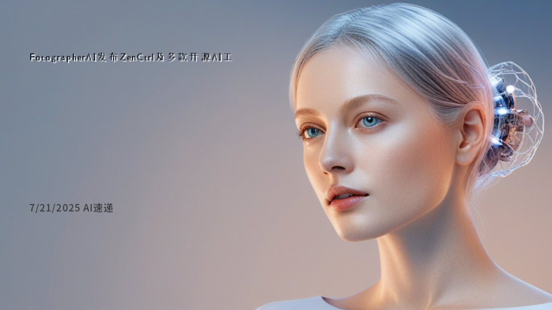 7/21/2025 AI速遞 | FotographerAI發(fā)布ZenCtrl及多款開(kāi)源AI工具